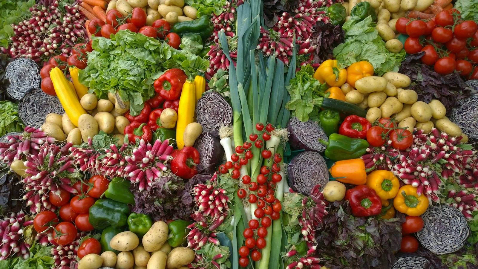 Fresh fruit and vegetables at market